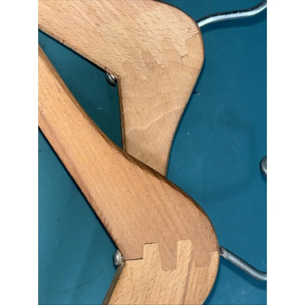 Nagels Lt Brown Wooden Suit‎ Jacket Pants Hanger Set Of 2 17”